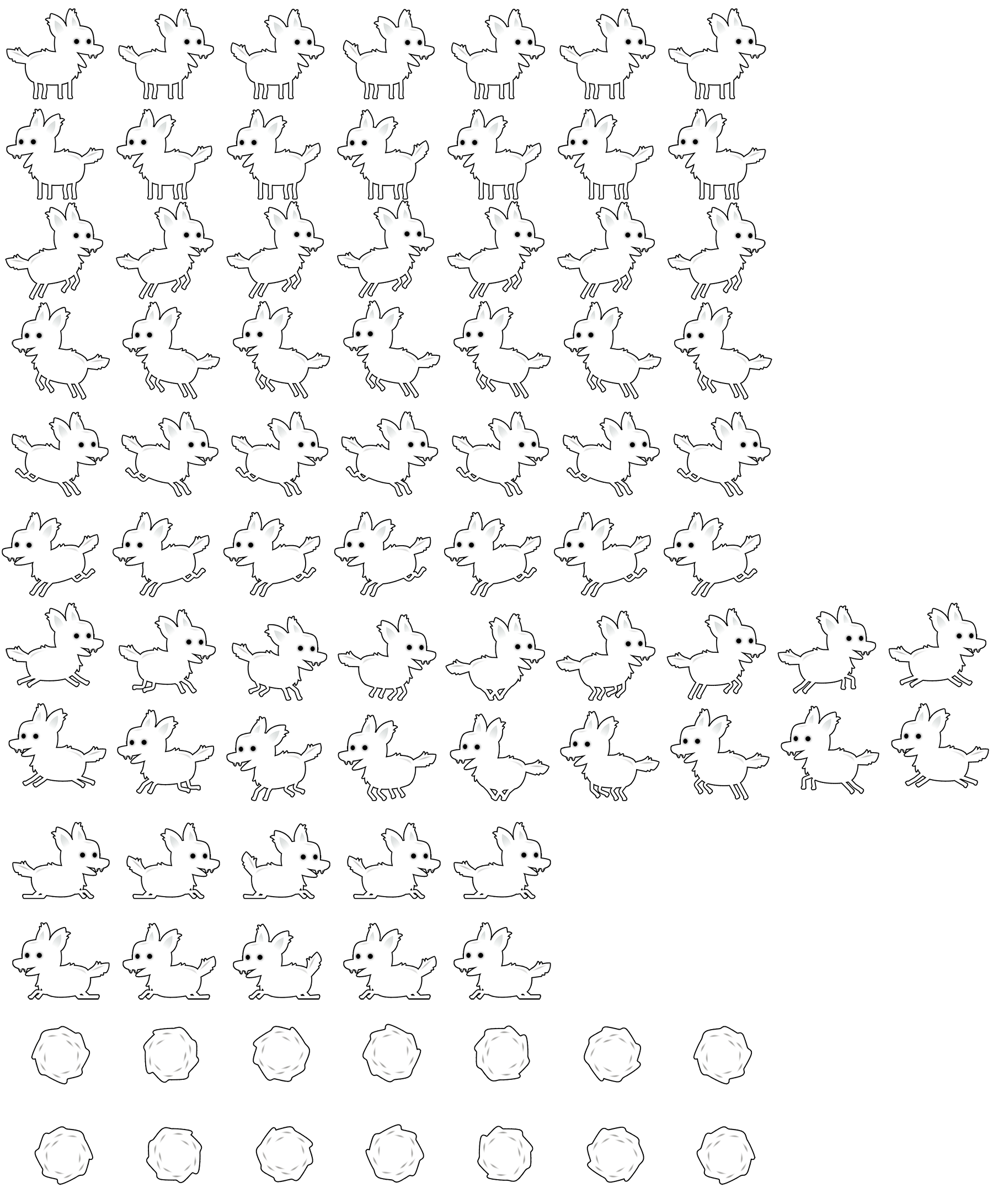 dog image spritesheet